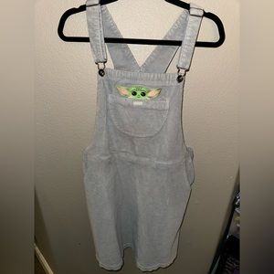 1X Star Wars Corduroy Style Overalls Mini Dress